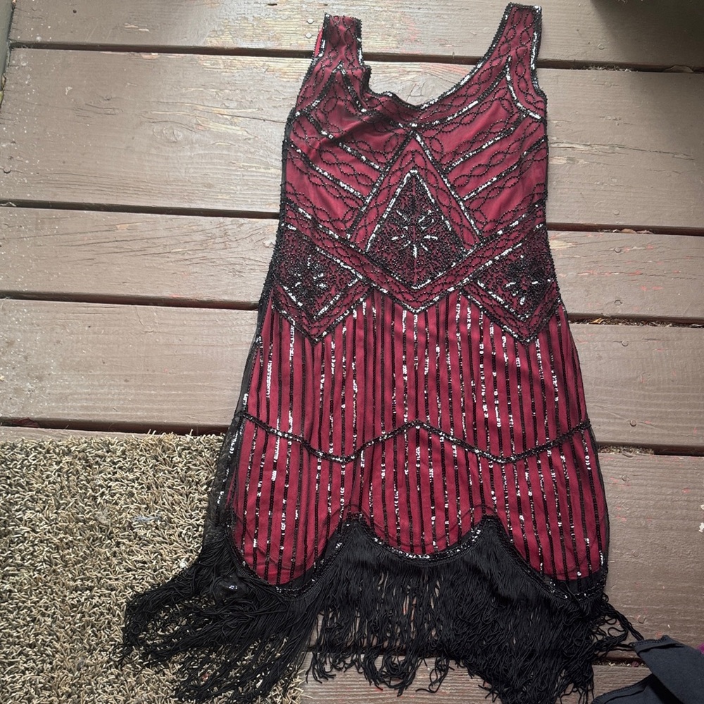 Elegant Beaded Fringe Dress